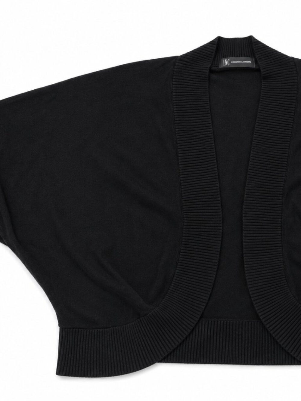 INC Cardigan Sweater For Women | Black Knit Batwing Cardigan | Size S